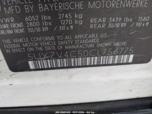 Photo 8 VIN: 5UXZV4C50CL756775 - BMW X5 