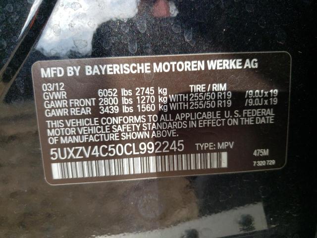 Photo 9 VIN: 5UXZV4C50CL992245 - BMW X5 XDRIVE3 