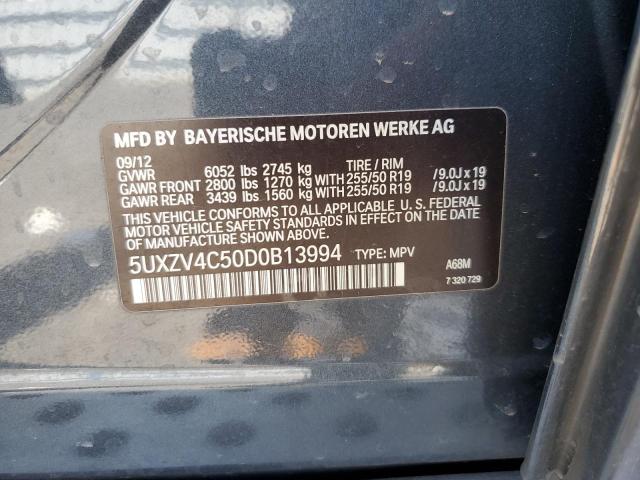 Photo 11 VIN: 5UXZV4C50D0B13994 - BMW X5 XDRIVE3 