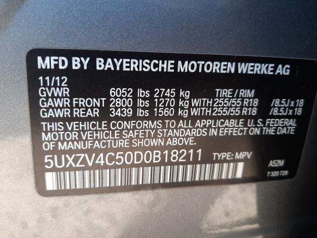 Photo 9 VIN: 5UXZV4C50D0B18211 - BMW X5 XDRIVE3 