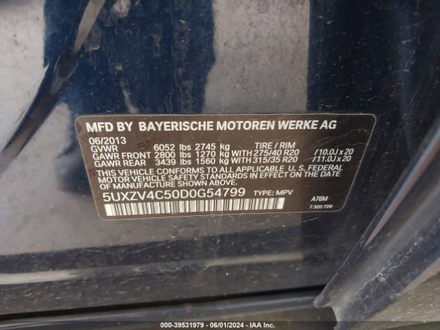 Photo 8 VIN: 5UXZV4C50D0G54799 - BMW X5 