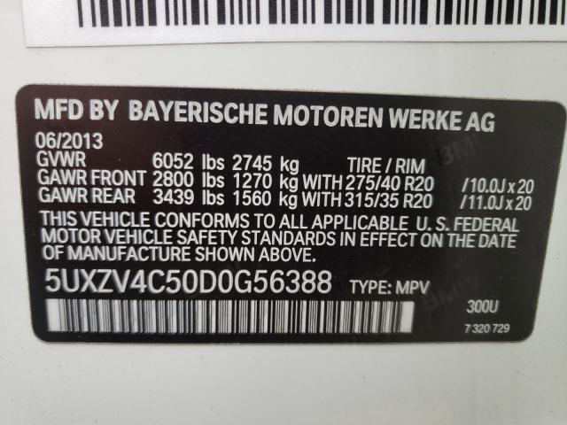 Photo 9 VIN: 5UXZV4C50D0G56388 - BMW X5 XDRIVE3 