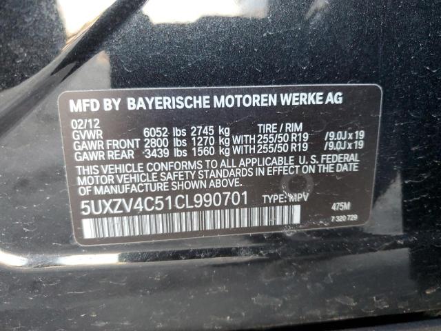 Photo 12 VIN: 5UXZV4C51CL990701 - BMW X5 XDRIVE3 