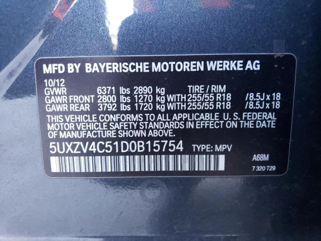 Photo 13 VIN: 5UXZV4C51D0B15754 - BMW X5 XDRIVE3 