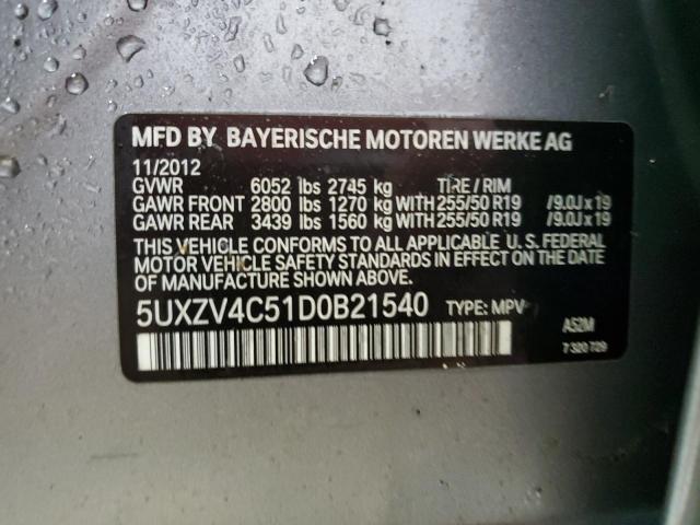 Photo 12 VIN: 5UXZV4C51D0B21540 - BMW X5 XDRIVE3 