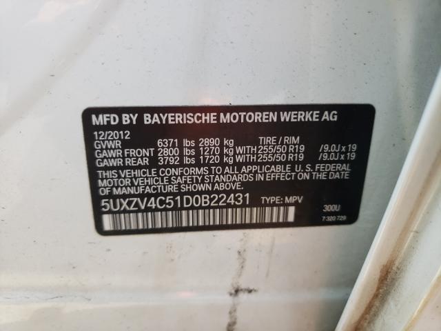 Photo 9 VIN: 5UXZV4C51D0B22431 - BMW X5 XDRIVE3 