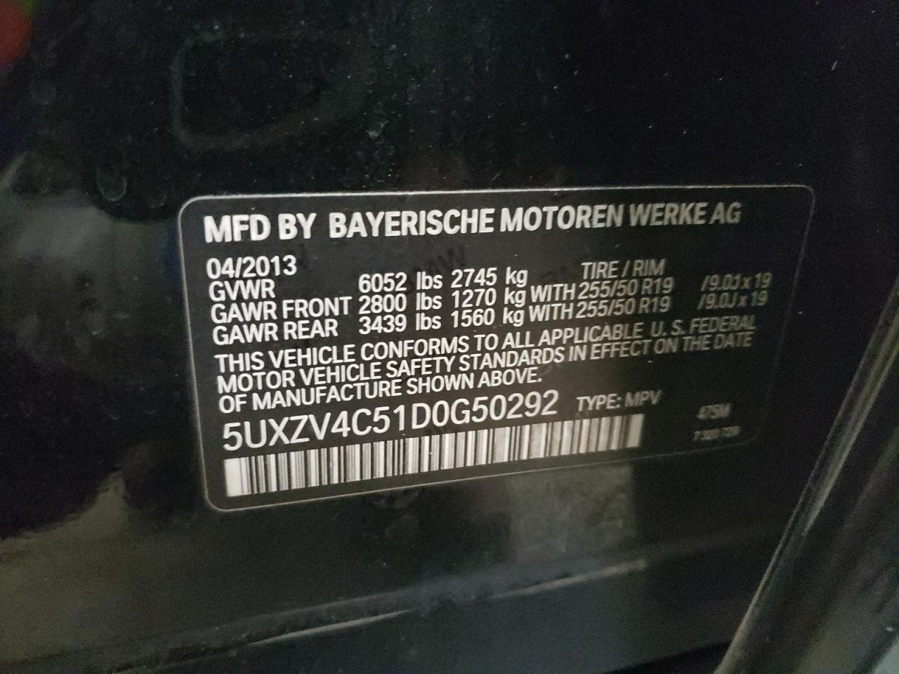 Photo 11 VIN: 5UXZV4C51D0G50292 - BMW X5 