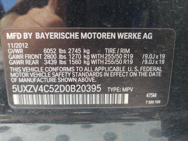 Photo 9 VIN: 5UXZV4C52D0B20395 - BMW X5 XDRIVE3 