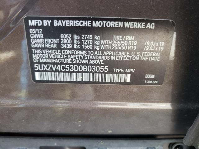 Photo 9 VIN: 5UXZV4C53D0B03055 - BMW X5 XDRIVE3 