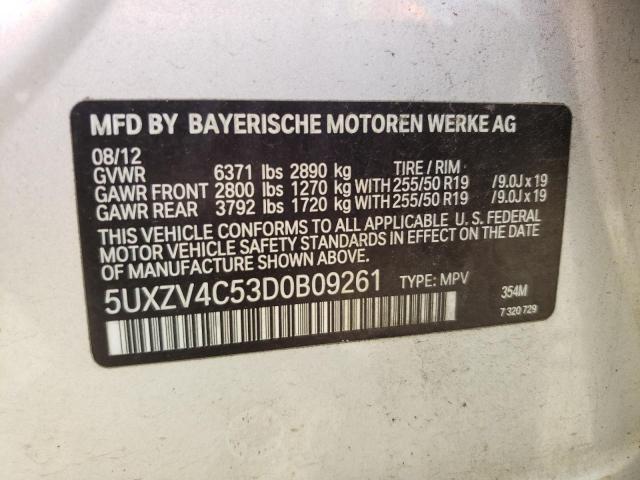 Photo 12 VIN: 5UXZV4C53D0B09261 - BMW X5 XDRIVE3 