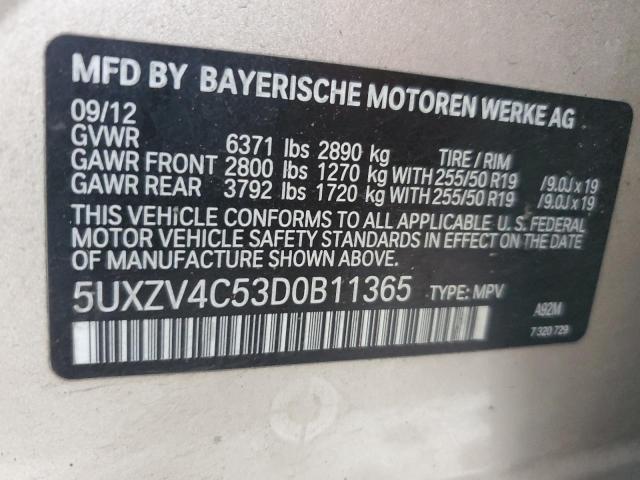 Photo 11 VIN: 5UXZV4C53D0B11365 - BMW X5 XDRIVE3 