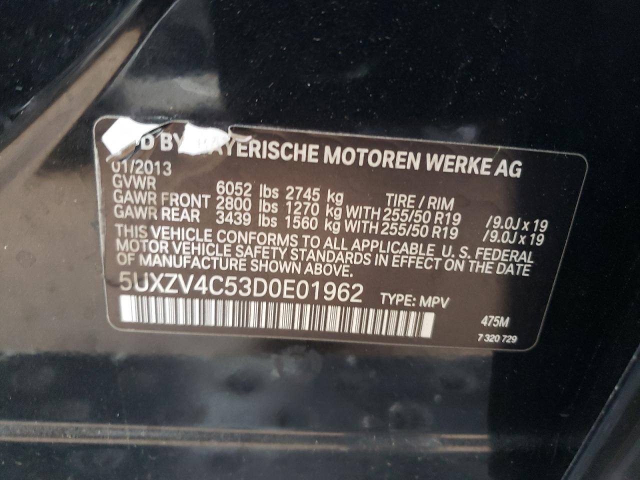 Photo 11 VIN: 5UXZV4C53D0E01962 - BMW X5 