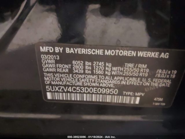 Photo 8 VIN: 5UXZV4C53D0E09950 - BMW X5 