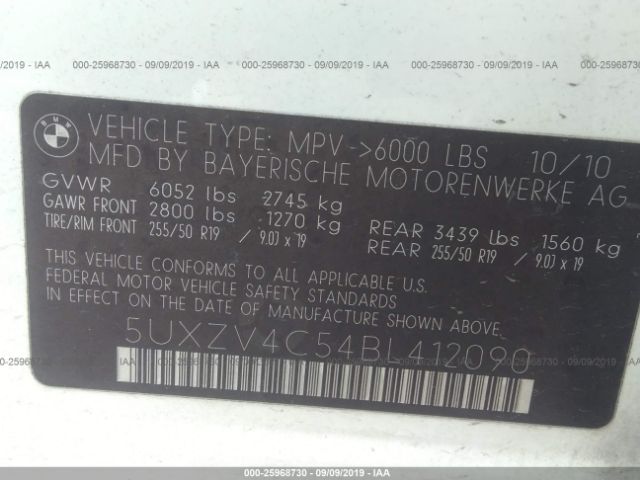 Photo 8 VIN: 5UXZV4C54BL412090 - BMW X5 