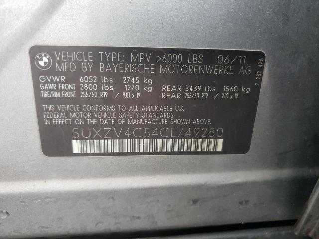 Photo 12 VIN: 5UXZV4C54CL749280 - BMW X5 XDRIVE3 