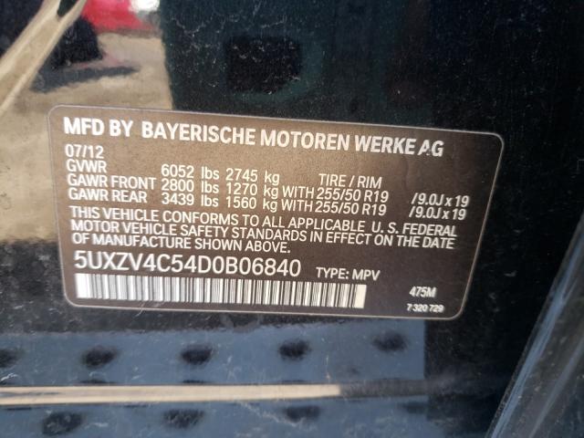 Photo 9 VIN: 5UXZV4C54D0B06840 - BMW X5 XDRIVE3 