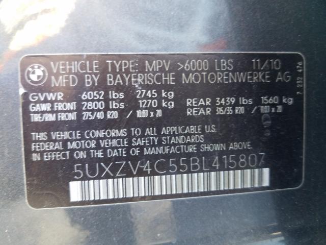 Photo 9 VIN: 5UXZV4C55BL415807 - BMW X5 XDRIVE3 