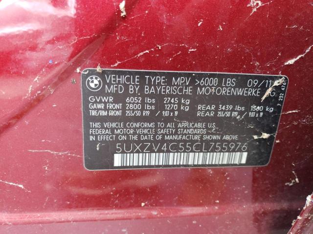 Photo 12 VIN: 5UXZV4C55CL755976 - BMW X5 XDRIVE3 