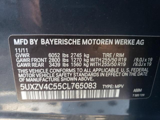 Photo 12 VIN: 5UXZV4C55CL765083 - BMW X5 XDRIVE3 