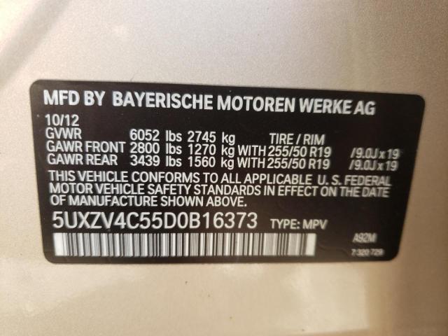 Photo 12 VIN: 5UXZV4C55D0B16373 - BMW X5 XDRIVE3 