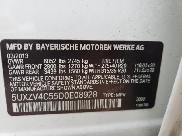 Photo 9 VIN: 5UXZV4C55D0E08928 - BMW X5 XDRIVE3 