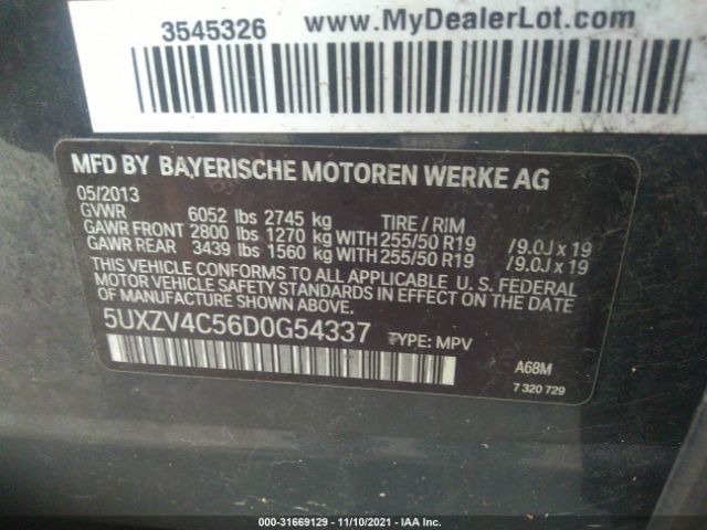 Photo 8 VIN: 5UXZV4C56D0G54337 - BMW X5 