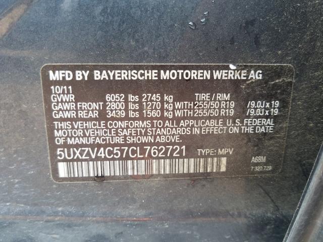 Photo 9 VIN: 5UXZV4C57CL762721 - BMW X5 XDRIVE3 