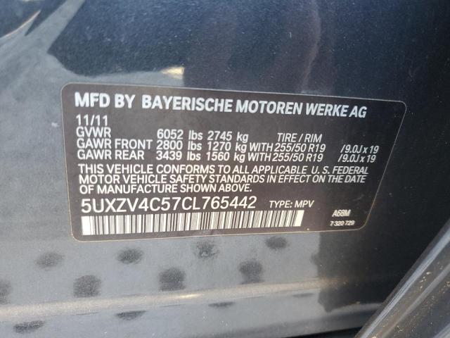 Photo 12 VIN: 5UXZV4C57CL765442 - BMW X5 XDRIVE3 