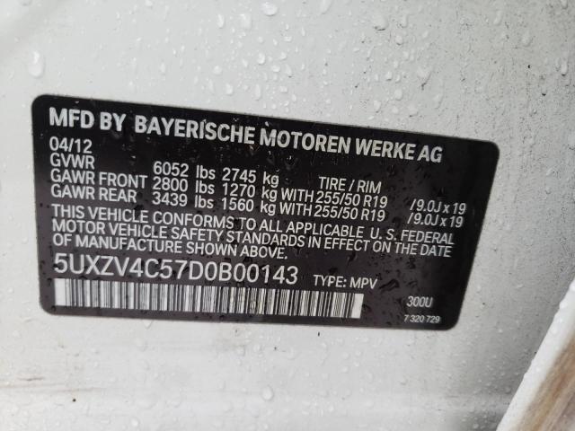 Photo 9 VIN: 5UXZV4C57D0B00143 - BMW X5 XDRIVE3 