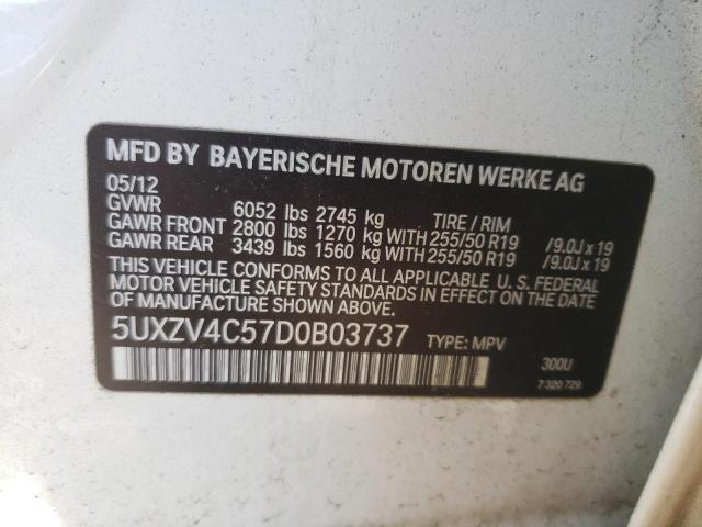 Photo 12 VIN: 5UXZV4C57D0B03737 - BMW X5 