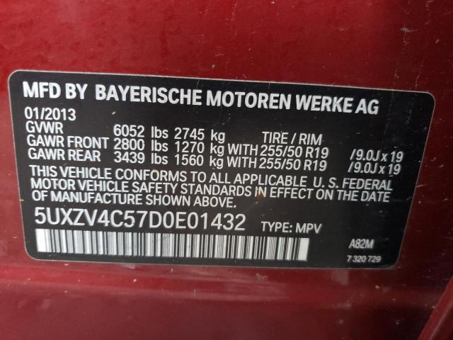 Photo 12 VIN: 5UXZV4C57D0E01432 - BMW X5 