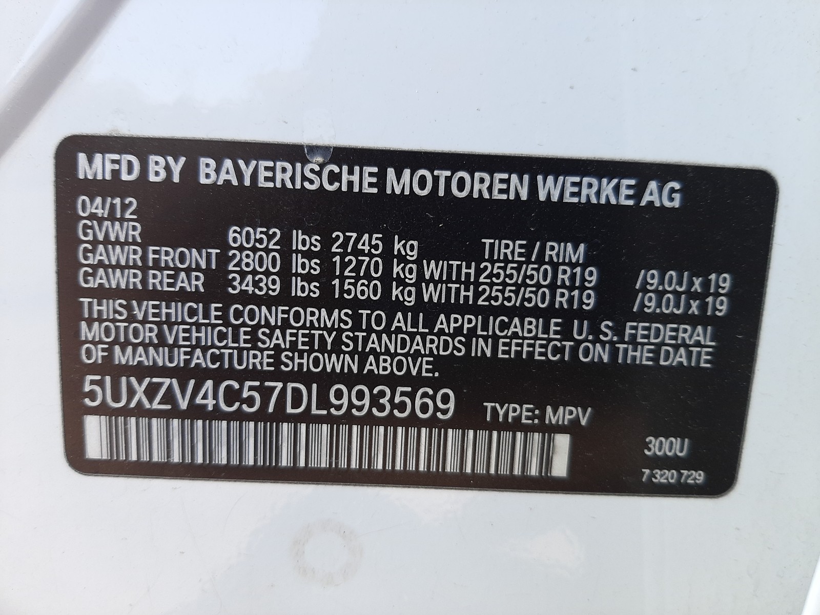 Photo 9 VIN: 5UXZV4C57DL993569 - BMW X5 XDRIVE3 