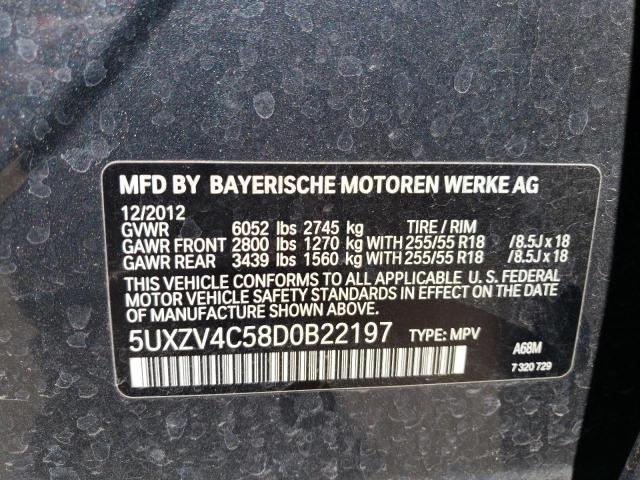 Photo 13 VIN: 5UXZV4C58D0B22197 - BMW X5 XDRIVE3 