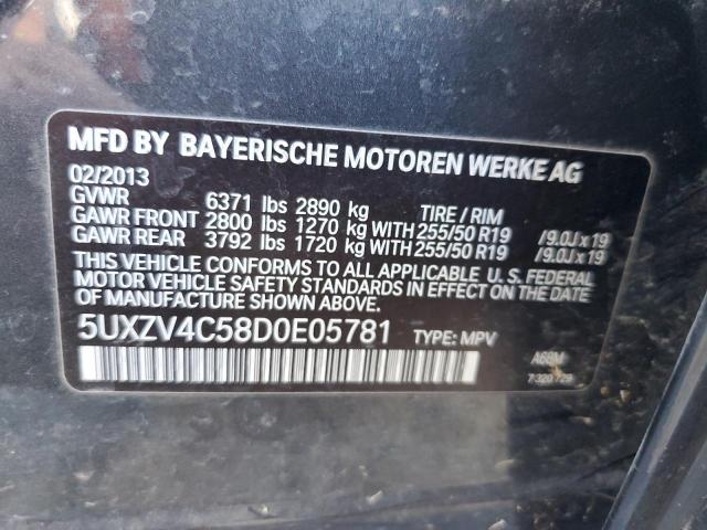 Photo 12 VIN: 5UXZV4C58D0E05781 - BMW X5 XDRIVE3 