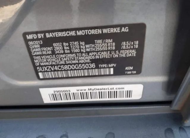 Photo 8 VIN: 5UXZV4C58D0G55036 - BMW X5 