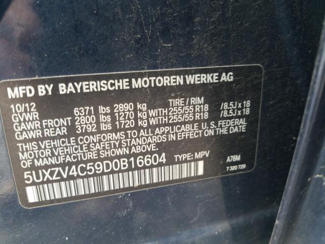 Photo 9 VIN: 5UXZV4C59D0B16604 - BMW X5 XDRIVE3 