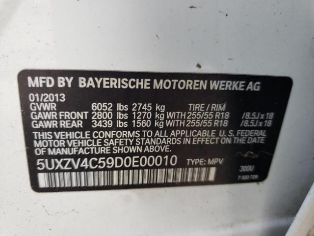 Photo 9 VIN: 5UXZV4C59D0E00010 - BMW X5 XDRIVE3 