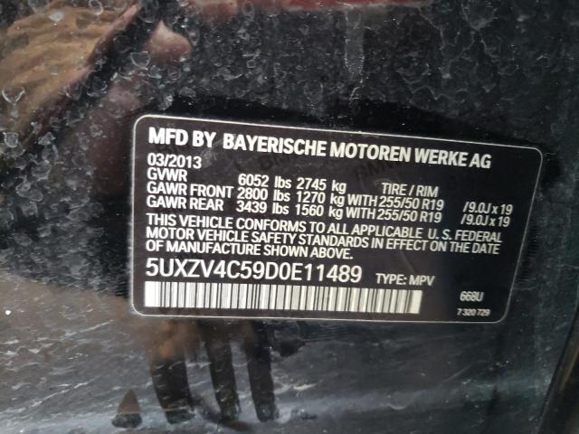 Photo 11 VIN: 5UXZV4C59D0E11489 - BMW X5 XDRIVE3 