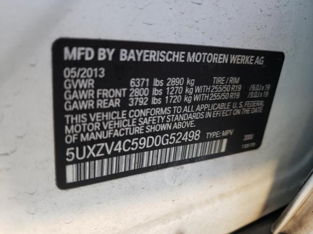 Photo 12 VIN: 5UXZV4C59D0G52498 - BMW X5 XDRIVE3 