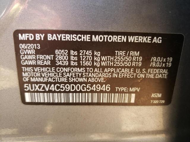 Photo 12 VIN: 5UXZV4C59D0G54946 - BMW X5 XDRIVE3 