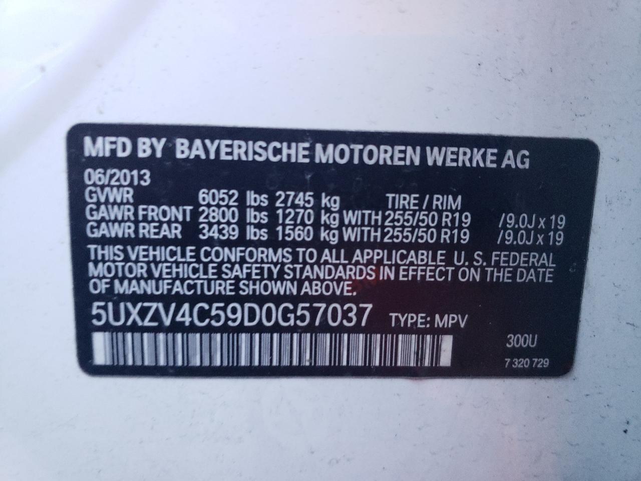 Photo 11 VIN: 5UXZV4C59D0G57037 - BMW X5 