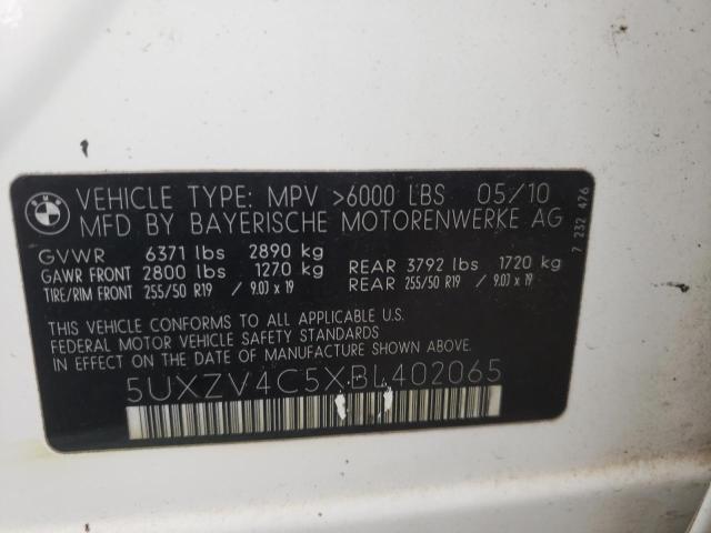 Photo 9 VIN: 5UXZV4C5XBL402065 - BMW X5 XDRIVE3 