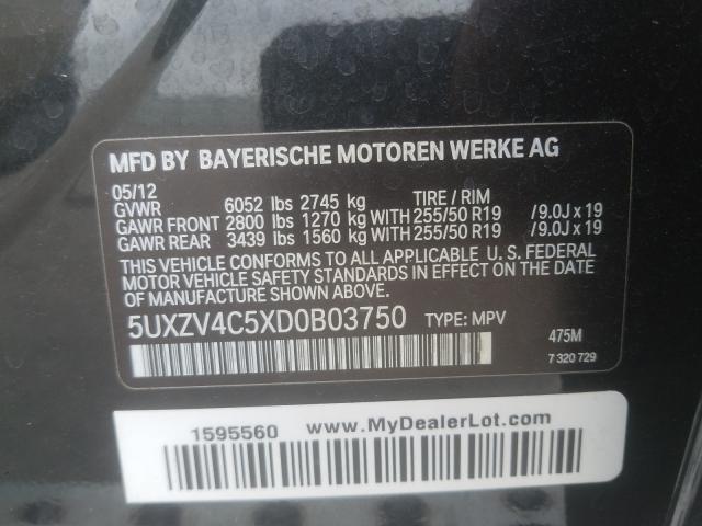 Photo 9 VIN: 5UXZV4C5XD0B03750 - BMW X5 XDRIVE3 