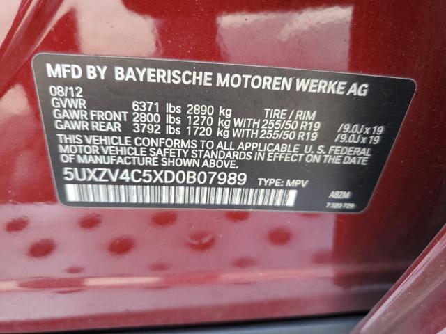 Photo 12 VIN: 5UXZV4C5XD0B07989 - BMW X5 XDRIVE3 