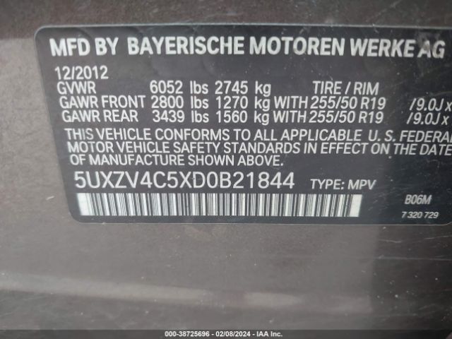 Photo 8 VIN: 5UXZV4C5XD0B21844 - BMW X5 