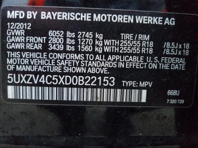 Photo 9 VIN: 5UXZV4C5XD0B22153 - BMW X5 XDRIVE3 