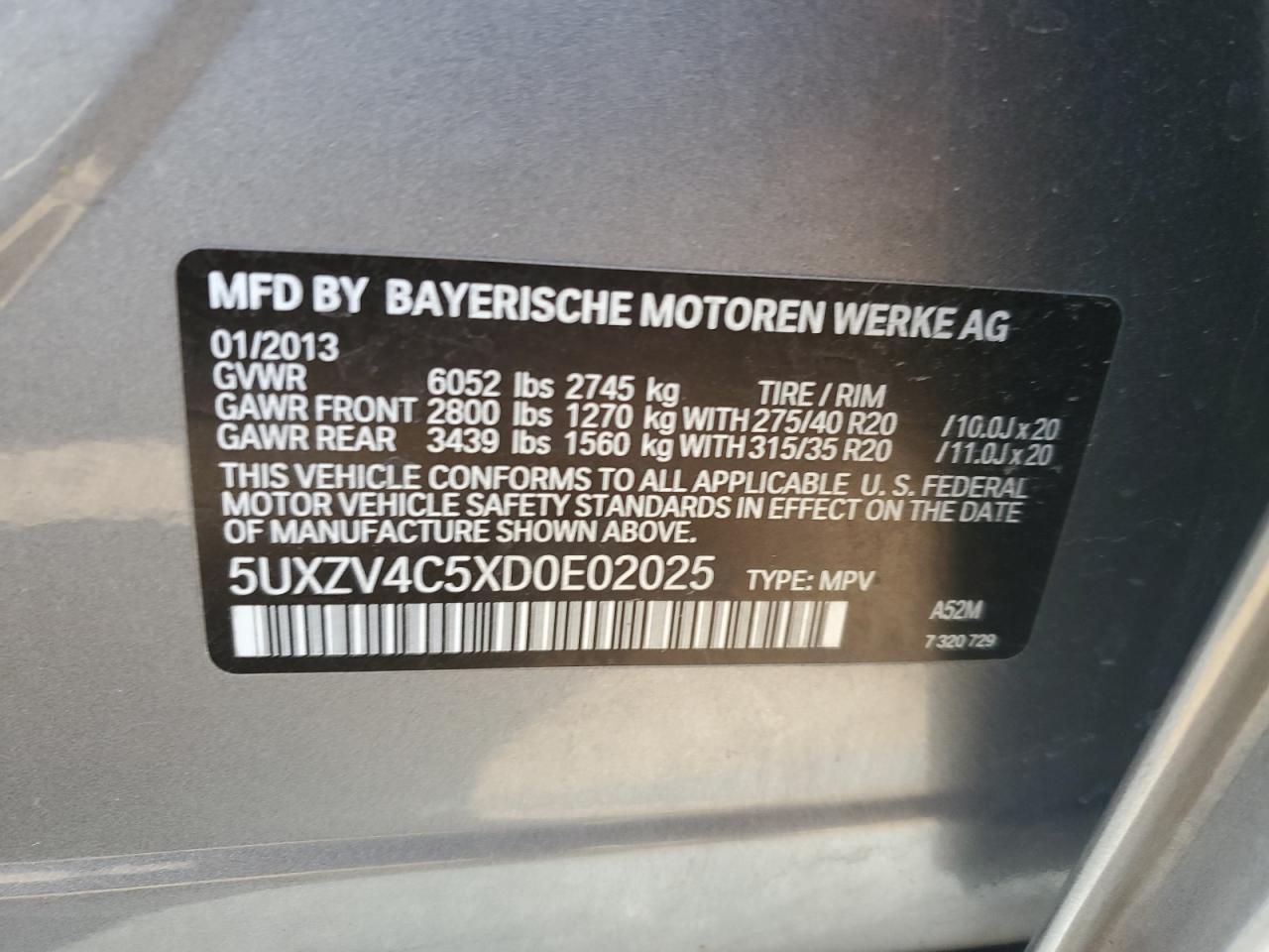 Photo 12 VIN: 5UXZV4C5XD0E02025 - BMW X5 