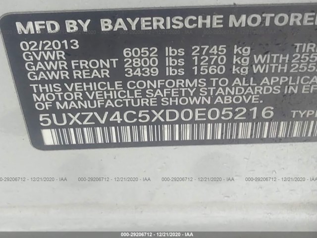 Photo 8 VIN: 5UXZV4C5XD0E05216 - BMW X5 