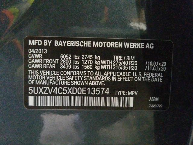 Photo 9 VIN: 5UXZV4C5XD0E13574 - BMW X5 XDRIVE3 