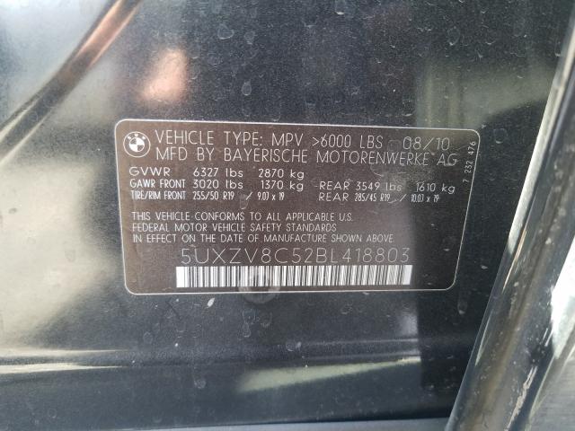 Photo 9 VIN: 5UXZV8C52BL418803 - BMW X5 XDRIVE5 